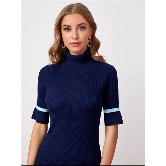 Turtleneck knit sweater dress - Picture 5 of 5